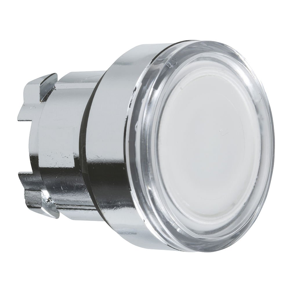 [Imagem CABEÇOTE PARA BOTÃO LUMINOSO MODULAR Ø22MM METÁLICO, PARA LÂMPADA BA9S, BRANCO ZB4BW31 SCHNEIDER]