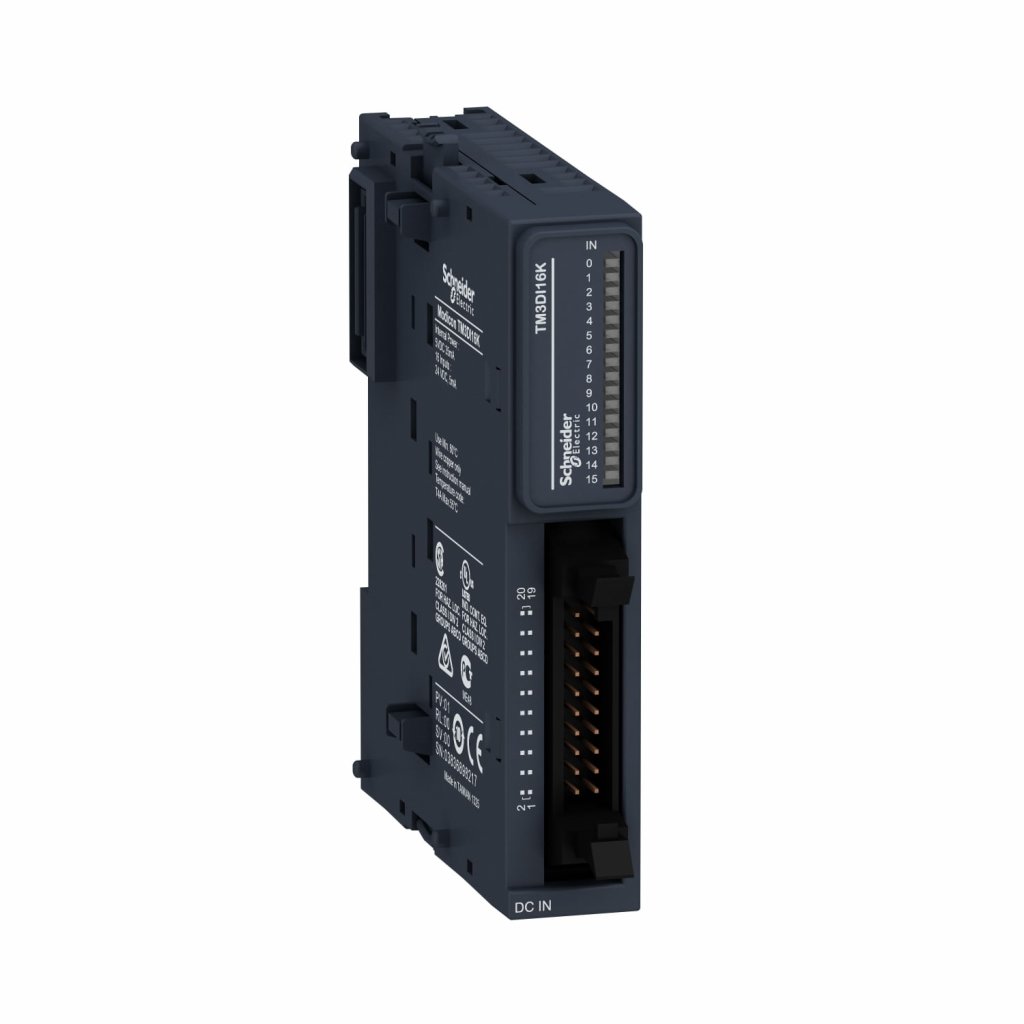 [Imagem MÓDULO ENTRADA DIGITAL 16E SINK/SOURCE HE10 24VCC IP20 TM3DI16K SCHNEIDER]