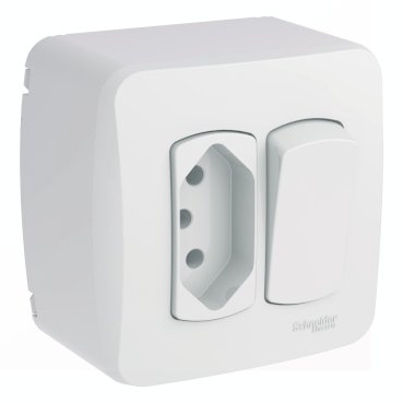 [Imagem CAIXA SOBR DXMLZ 1 INT SIMP+1 TOM BR 2PT10A S3B66030 SCHNEIDER]