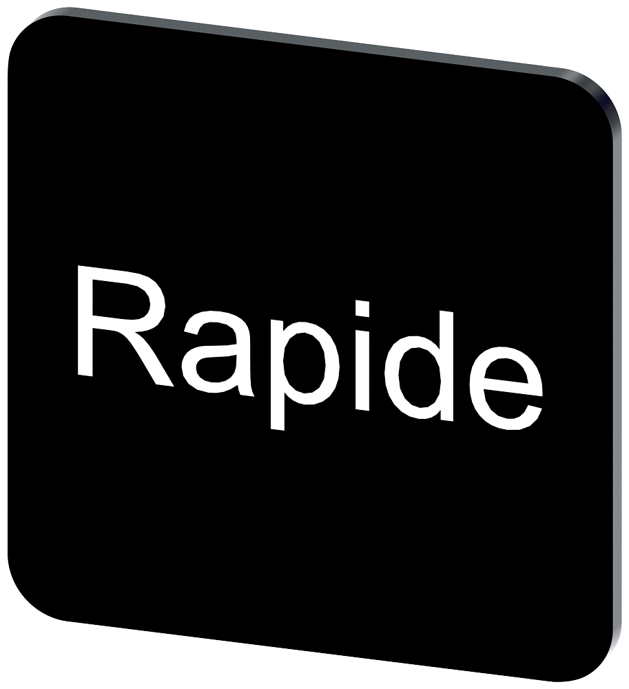 PLACA DE IDENTIFICAÇÃO 22X22MM PLACA PRETO INSCRIÇÃO: RAPIDE 3SU19000AF160GL0 SIEMENS