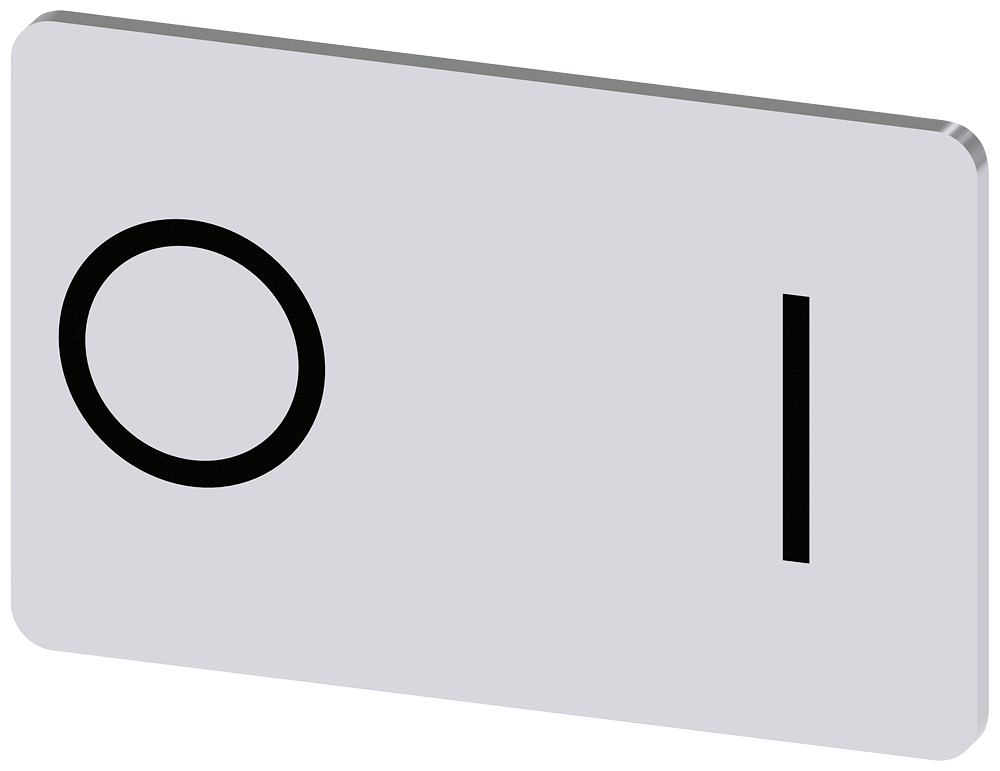 [Imagem do produto PLACA DE IDENTIFICAÇÃO 17,5X27MM, PLACA PRATA, SÍMBOLO: O* I 3SU19000AD810QG0 SIEMENS]