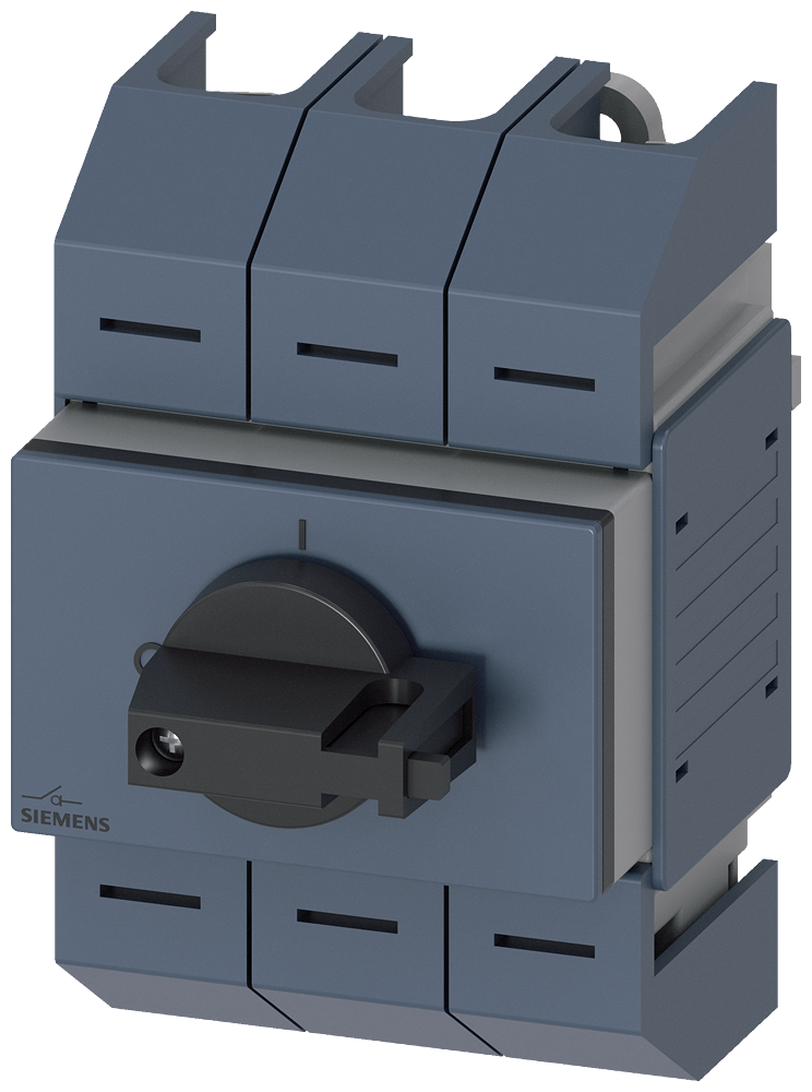 SECCIONADOR DE CORTE EM CARGA 80A TAM. 02 DE 3 POLOS ACIONAMENTO FRONTAL CE 3KD04322LG203 SIEMENS