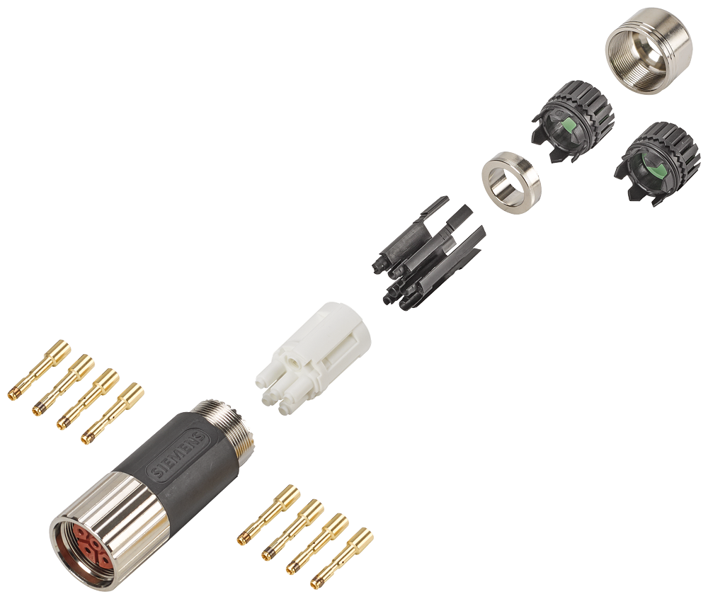 [Imagem CONECTOR POTENCIÔMETRO TAMANHO 1 MACHO/FÊMEA 6FX20030LU00 SIEMENS]