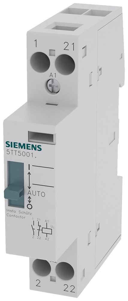 PROTEÇÃO INSTA 0/1-AUTOMÁTICO COM 1 NA E 1 NF CONTATO PARA CA 230V 5TT50016 SIEMENS