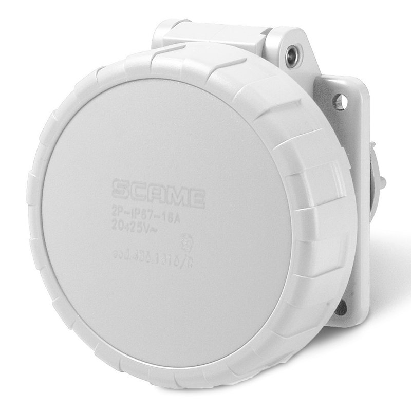 [Imagem do produto TOMADA DE EMBUTIR 50V 3P 16A 12H IP67 435.1618/R SCAME]