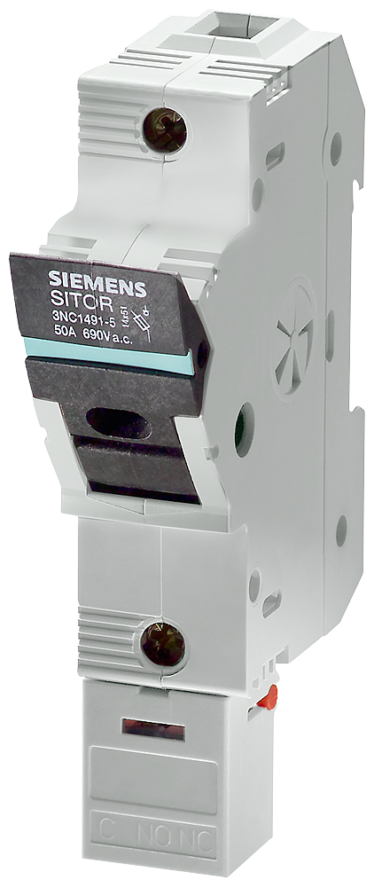 [Imagem do produto BASE FUSÍVEL CARTUCHO MONOPOLAR 14X51 50A SITOR 3NC14915 SIEMENS]