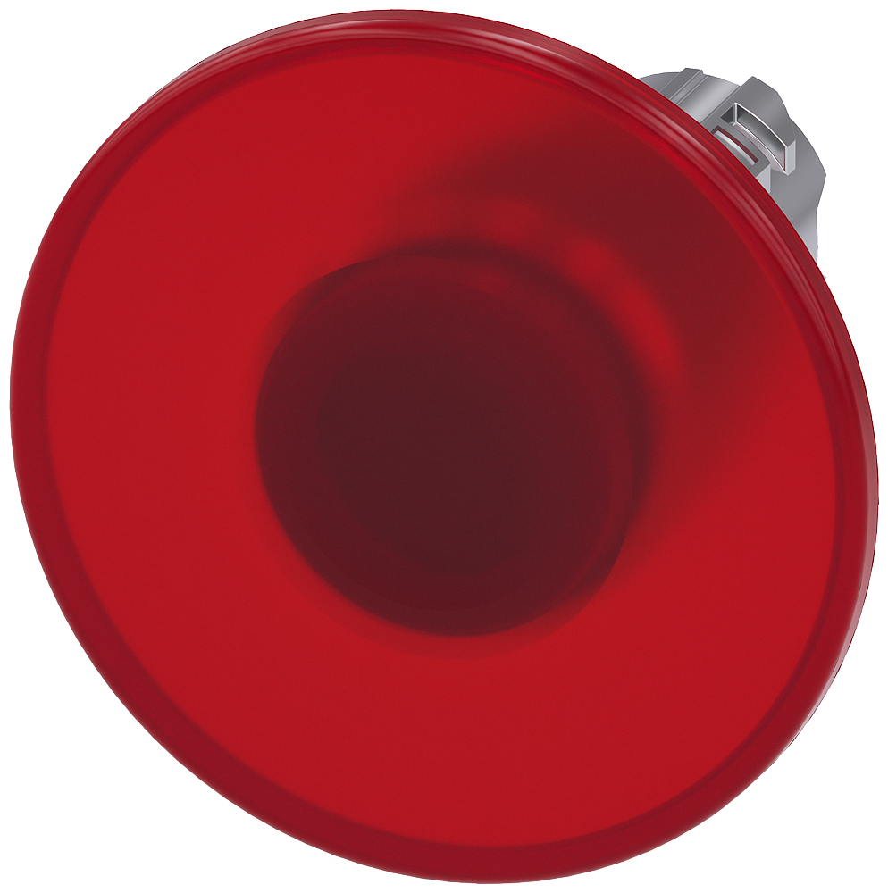 [Imagem do produto FRONTAL BOTÃO COGUMELO 60MM METÁLICO ILUMINADO VERMELHO 3SU10511CA200AA0 SIEMENS]