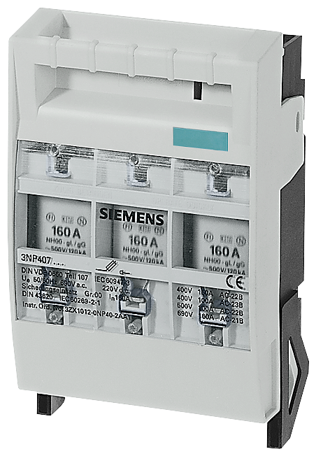 SECCIONADORA-FUSÍVEL SOB CARGA 8HP DE 3 POLOS NH1 255 A 8HP4314 SIEMENS
