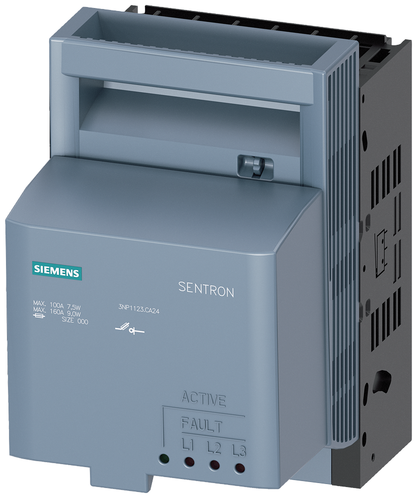 SECCIONADORA-FUSÍVEL SOB CARGA 3NP1 DE 3 POLOS NH000 160 A 3NP11231CA24 SIEMENS