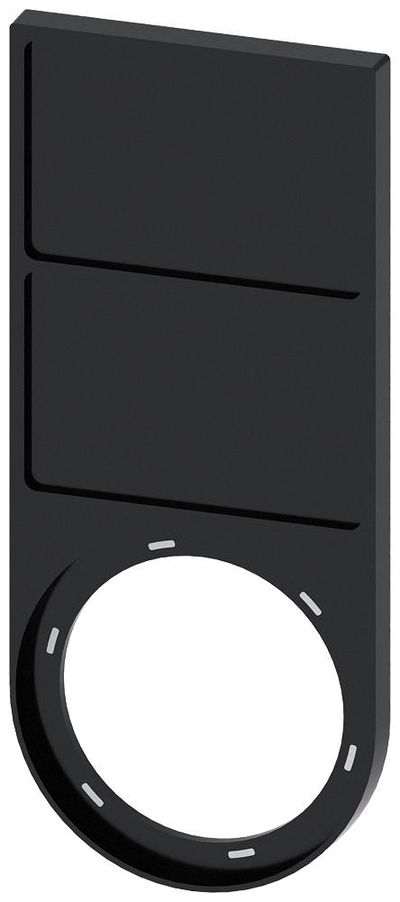 SUPORTE DE PLACA CHATO PRETO PARA 2 PLACAS DE IDENTIFICAÇÃO 17,5X27MM PAR 3SU19000BQ100AA0 SIEMENS