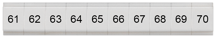 PLACA DE DESIGNAÇÃO PLANA COM 61-70 VERTICAL LARGURA DOS TERMINAIS: 4,2 M 8WH81211AB65 SIEMENS