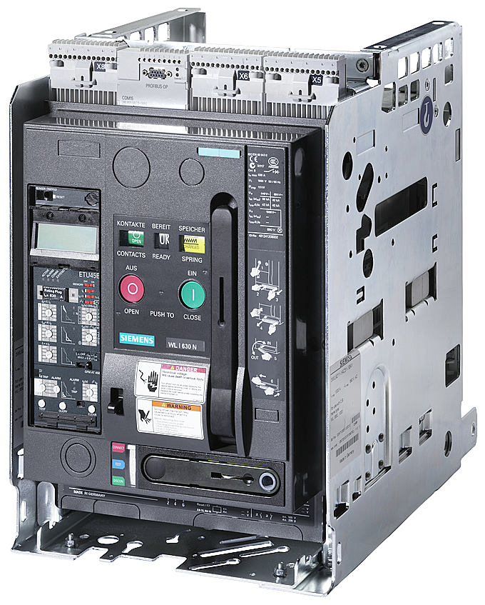 DISJUNTOR DE POTÊNCIA DE MONTAGEM FIXA APROVADA CONFORME UL 489 DE 4 POLOS T 3WL51163FB425FA4-ZA61 SIEMENS