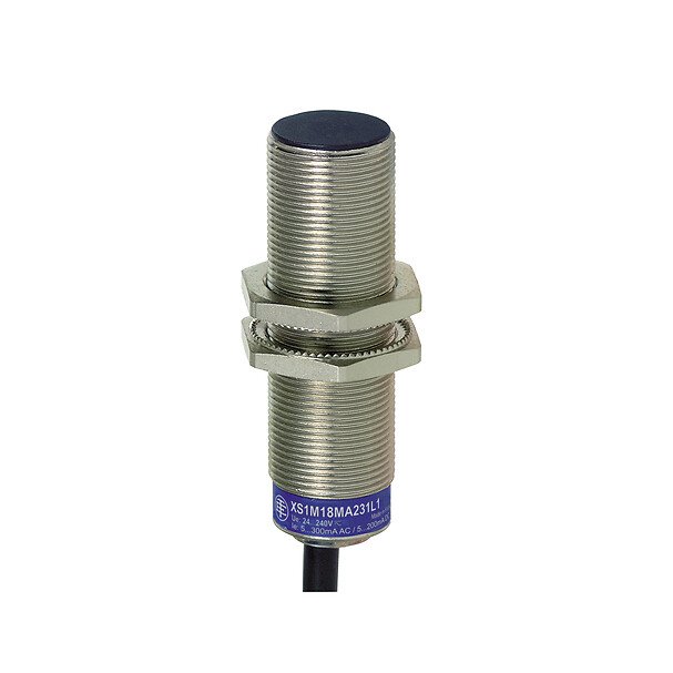 [Imagem SENSOR INDUTIVO M18 FACEADO 24-240VCA NA XS518B1MAL2 TELEMECANIQUE]