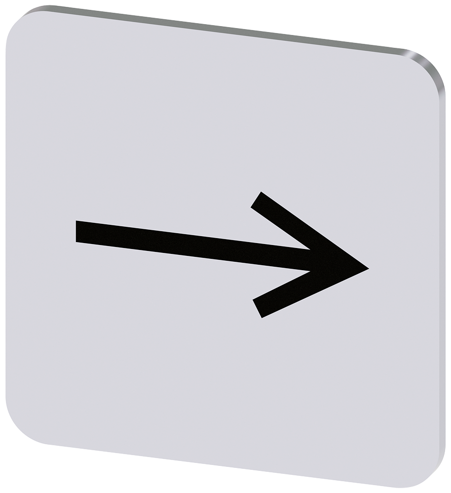 [Imagem do produto PLACA DE IDENTIFICAÇÃO 22X22MM, PLACA PRATA, SÍMBOLO: SENTIDO DA SETA PARA A  3SU19000AF810QR0 SIEMENS]