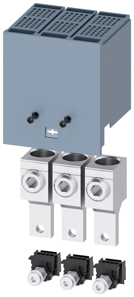 [Imagem BORNE DE CONEXÃO PARA CONDUTOR CIRCULAR TA2.1 4 AWG…300 KCMIL GRANDE 3 PEÇAS  3VA91330JJ12 SIEMENS]