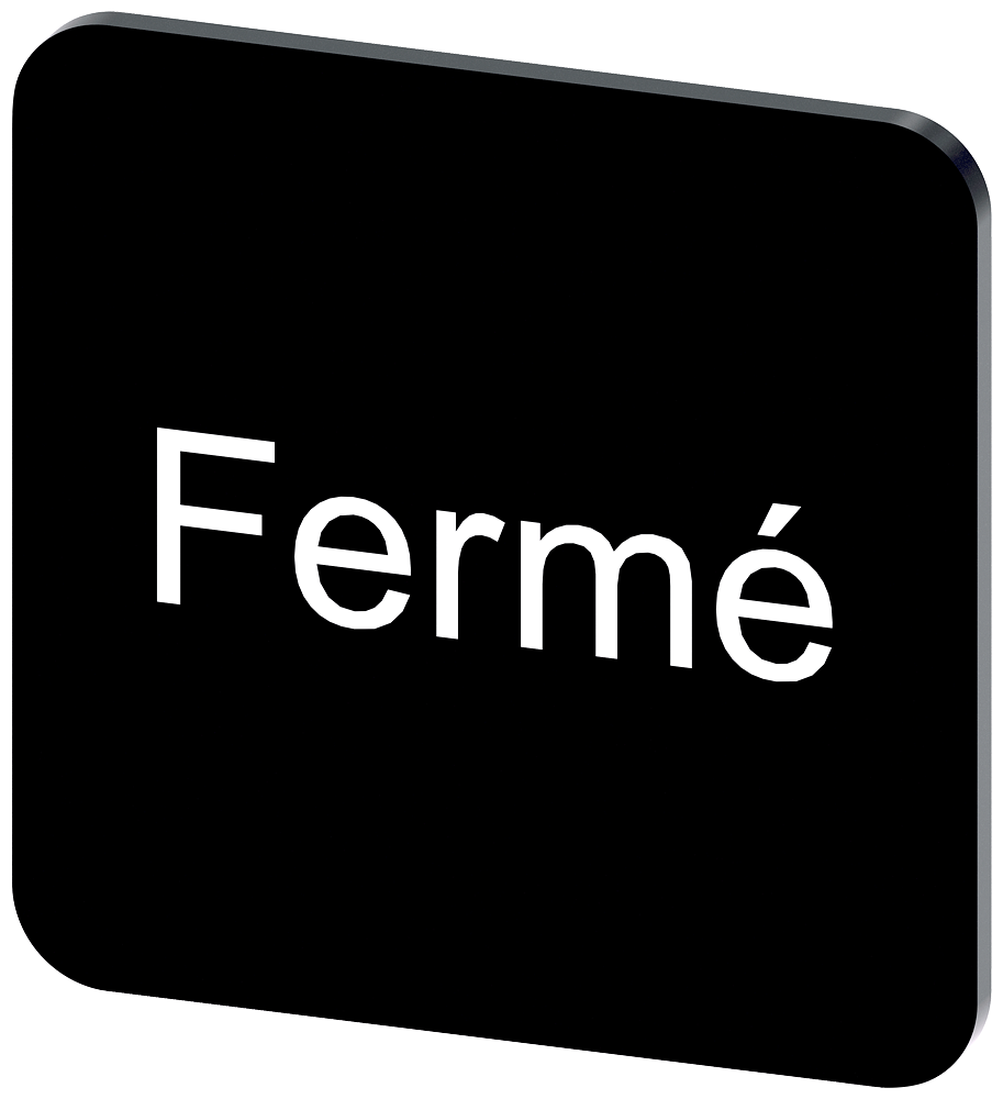 PLACA DE IDENTIFICAÇÃO 22X22MM PLACA PRETO INSCRIÇÃO: FERME 3SU19000AF160GK0 SIEMENS