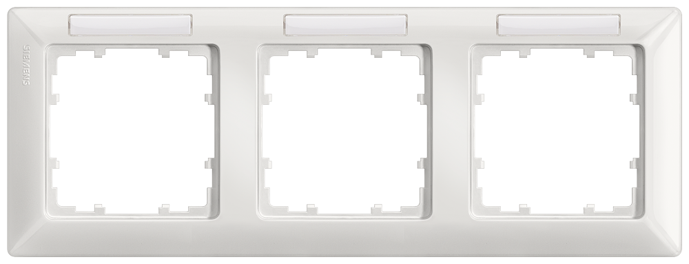 MOLDURA TITÂNIO BRANCO 3X COM CAMPO DE INSCRIÇÃO HORIZONTAL 5TG25531 SIEMENS