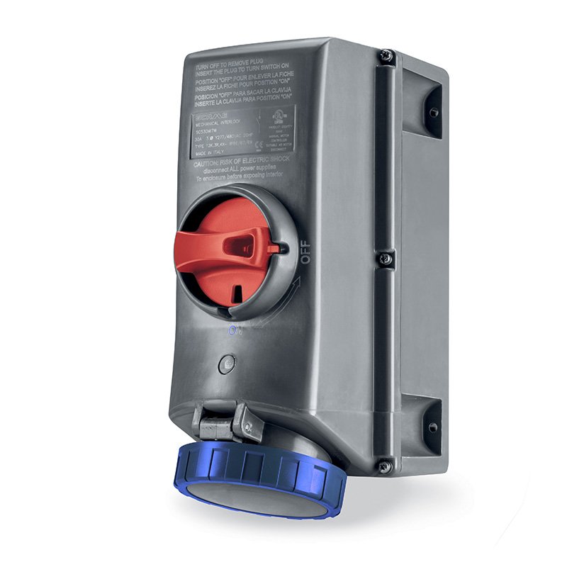 [Imagem do produto TOMADA DE EMBUTIR INTERTRAVAMENTO 30A 3P 4W 9H SCM430MI9W SCAME]