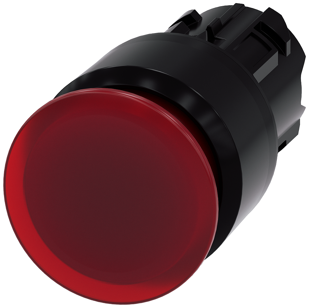 BOTÃO LUMINOSO EM FORMA DE COGUMELO 22 MM REDONDO PLÁSTICO VERMELHO 30 M 3SU10011AA200AA0-ZY15 SIEMENS