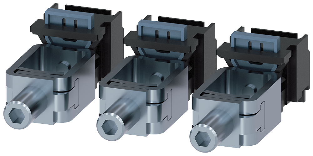 [Imagem TERMINAL COM MOLDURA 3 PEÇAS ACESSÓRIOS PARA 3VM10/11 3VM91530JA11 SIEMENS]