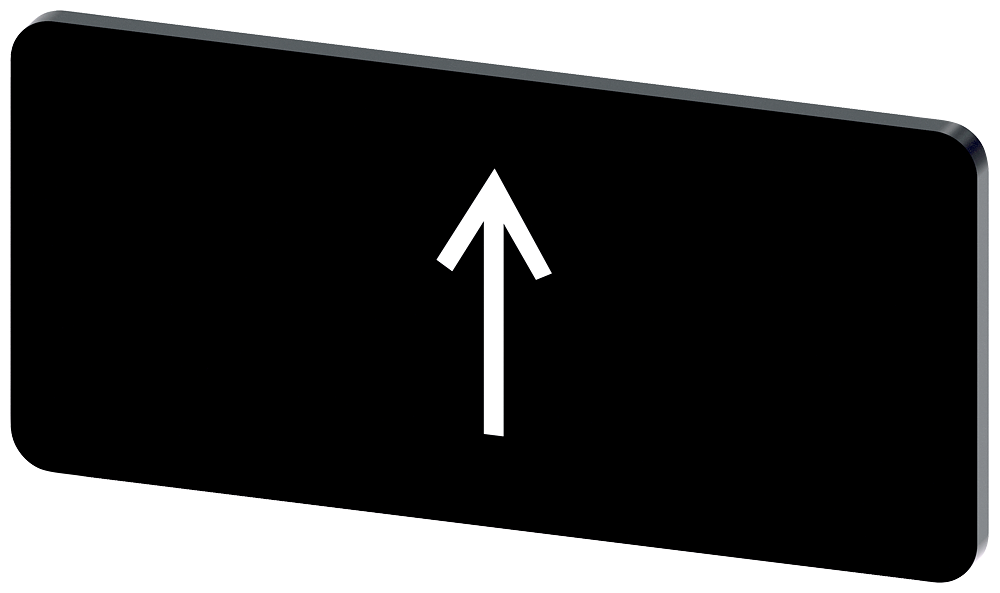 [Imagem do produto PLACA DE IDENTIFICAÇÃO 12,5X27MM, PLACA PRETO, SÍMBOLO: SENTIDO DA SETA PARA  3SU19000AC160QS0 SIEMENS]
