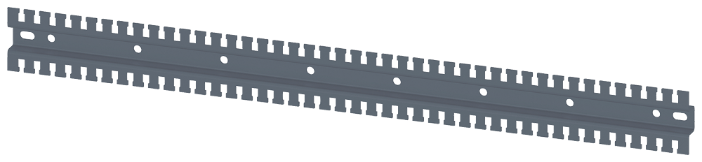 CALHA DE SUPORTE DENTADA FORMATO EM U C: MM GALVANIZADA 8MF10802HC030 SIEMENS