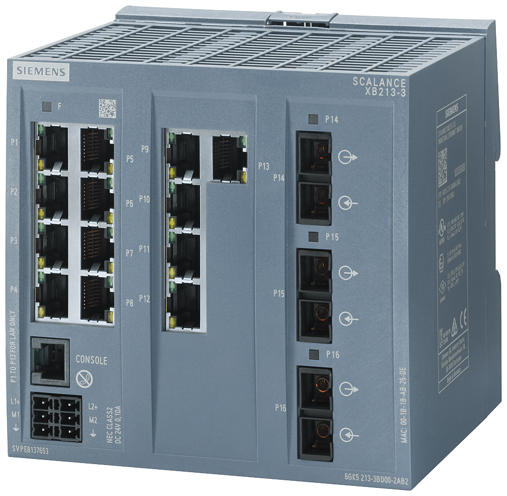 [Imagem SWITCH IE GERENCIADO DE CAMADA 2 SCALANCE XB213-3 13 PORTAS RJ45 6GK52133BD002AB2 SIEMENS]
