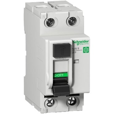[Imagem DISJUNTOR DE CORRENTE RESIDUAL MULTI9 GFP BIPOLAR 40A TIPO A-SI 30MA 480Y/277VAC M9R41240 SCHNEIDER]