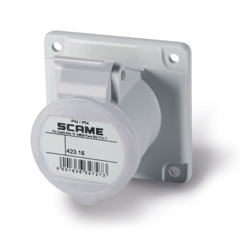 [Imagem TOMADA INDUSTRIAL 2P+E IP44/IP54 16A 3H 423.16634 SCAME]