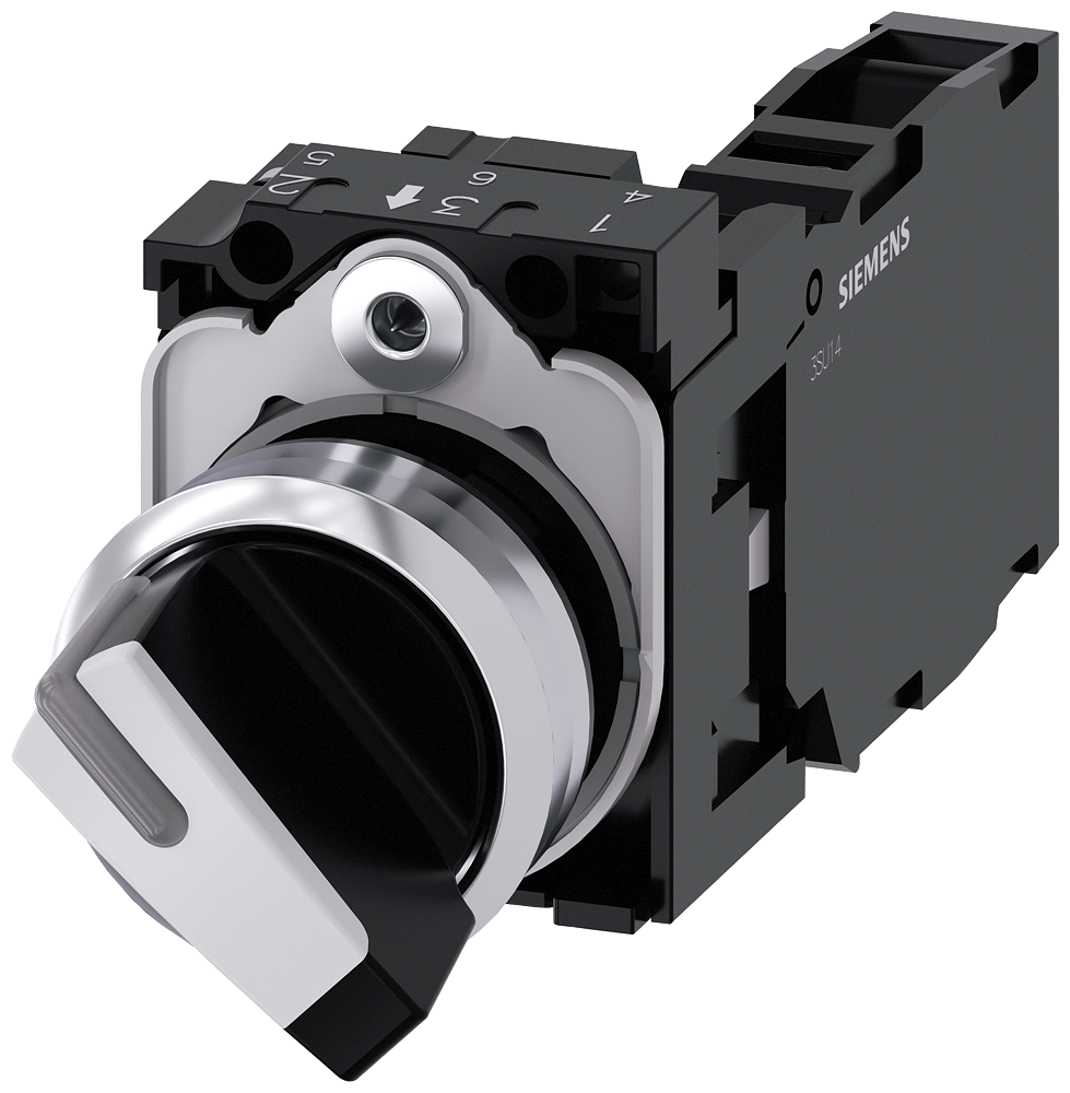 INTERRUPTOR COM MANÍPULO ILUMINÁVEL 22 MM REDONDO METAL DE ALTO BRILHO 3SU11502BF601FA0-ZX90 SIEMENS