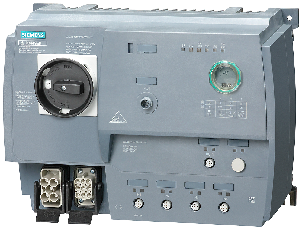 MOTOR DE PARTIDA SIRIUS M200D INTERFACE AS COMUNICAÇÃO: INTERFACE AS 3RK13156LS411AA3 SIEMENS