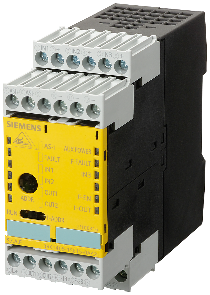 [Imagem do produto MODULO AS-I SAFE SLIM S45F 3RK14051SE150AA2 SIEMENS]