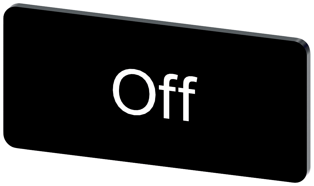 [Imagem do produto PLACA DE IDENTIFICAÇÃO 12,5X27MM, PLACA PRETO, INSCRIÇÃO: OFF 3SU19000AC160DK0 SIEMENS]