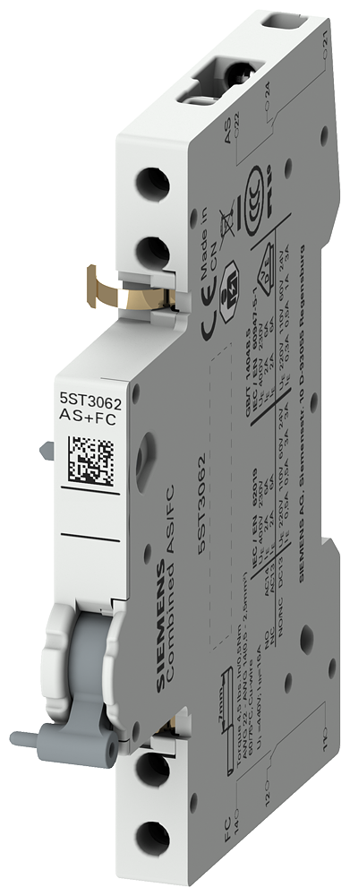[Imagem INTERRUPTOR AUXILIAR 1CI + INTERRUPTOR PARA SINAIS DE ERRO 1CI, 230/400V CA/2 5ST3062 SIEMENS]
