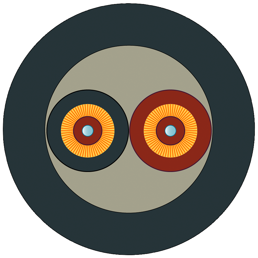 [Imagem do produto FO ROBUST CABLE GP 50/125/190 (OM 2), MULTIMODE, 2X CONECTOR LC DUPLEX, UL, 30M 6XV18735RN30 SIEMENS]