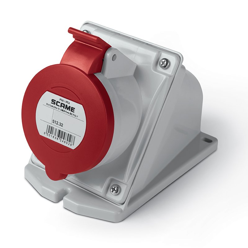 [Imagem do produto TOMADA DE PAREDE 32A 3P+T 6H  IP44/IP54 512.3256 SCAME]