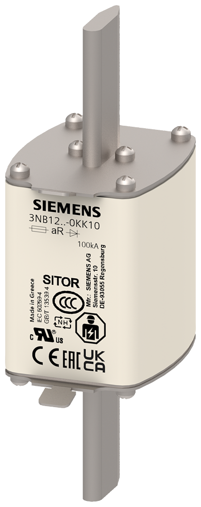 ELEMENTO DE FUSÍVEL SITOR 350A AR 440V CC/500V VSI 500V CC UL @MBC 6XIN 3NB12320KK10 SIEMENS