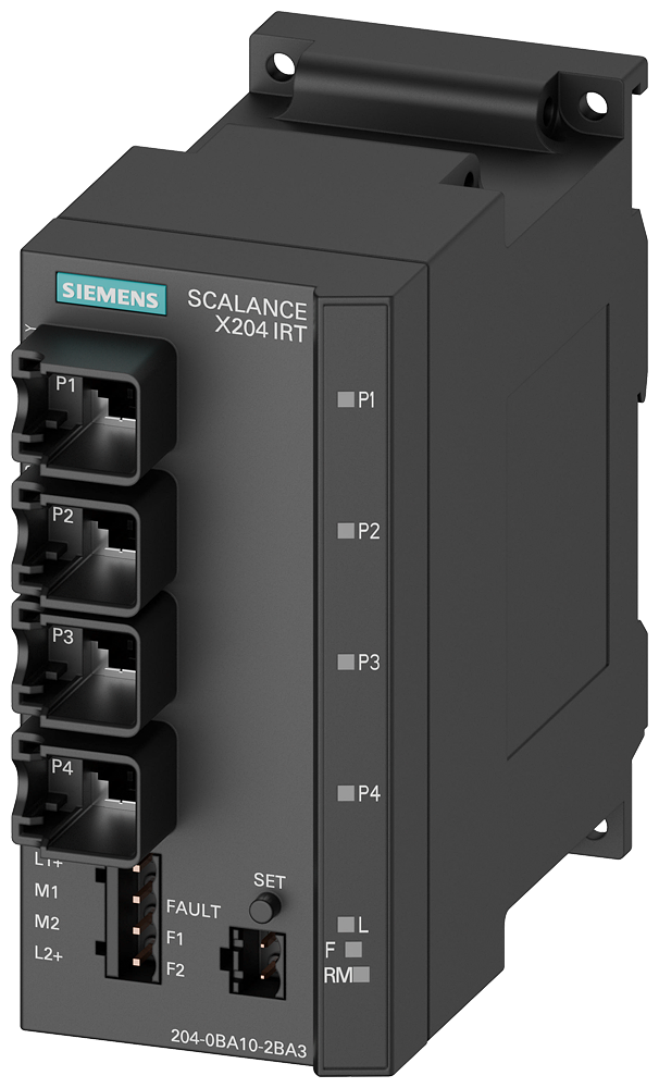 [Imagem SCALANCE X204IRT, SWITCH GERENCIADO CAMADA 2, 4X RJ45 6GK52040BA102BA3 SIEMENS]