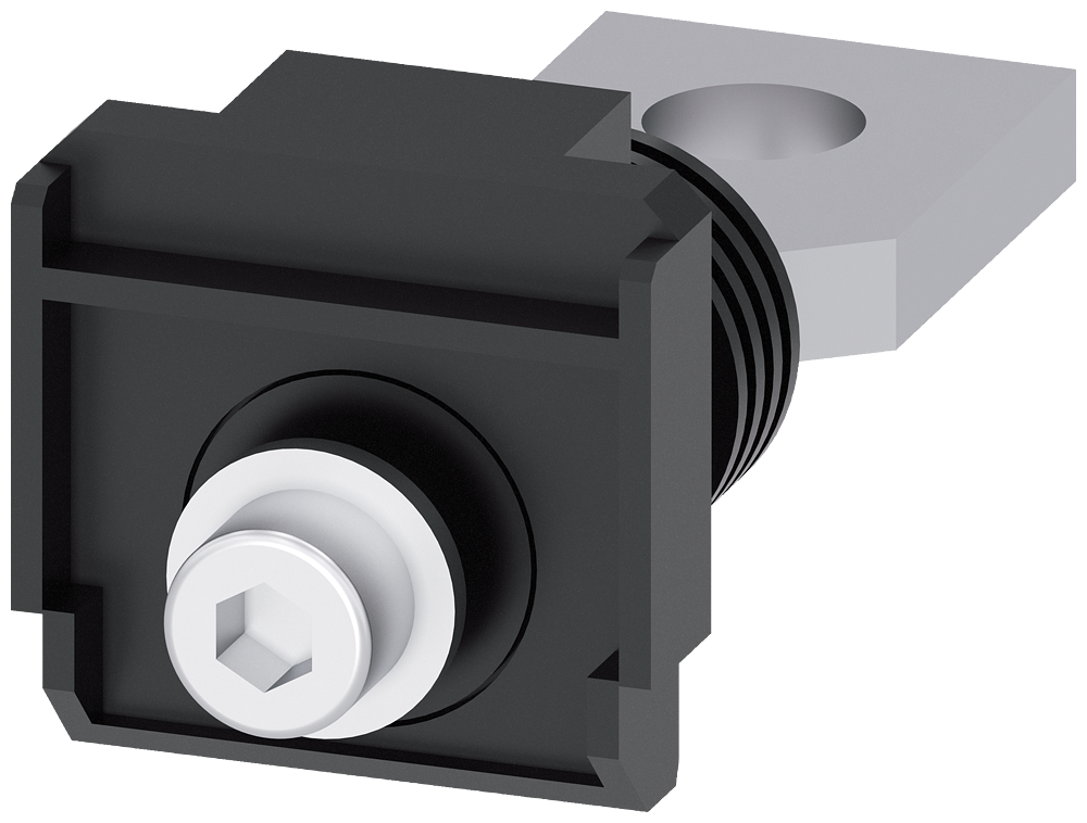 [Imagem CONEXÃO PLANA NA PARTE TRASEIRA CURTA 1 PEÇA ACESSÓRIOS PARA: 3VM13/14 3VM94010QE10 SIEMENS]