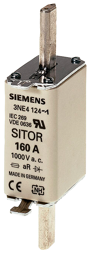 [Imagem FUSÍVEL SITOR T.0 125A 1000V 3NE4122 SIEMENS]