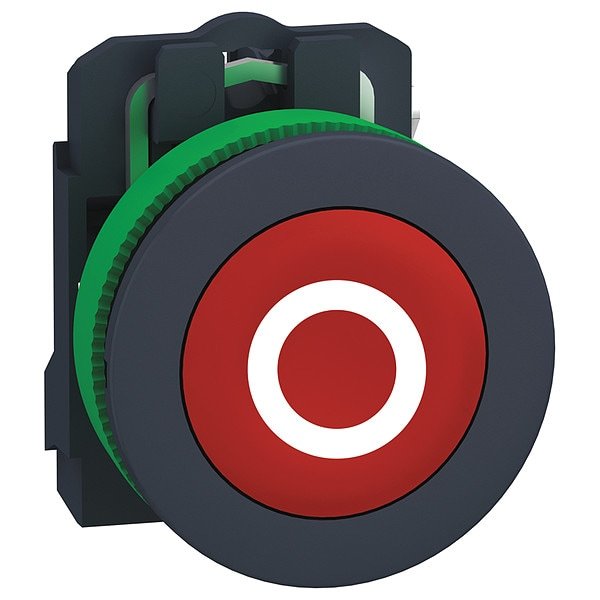 [Imagem BOTÃO FACEADO Ø30MM PLÁSTICO RETORNO POR MOLA VERMELHO O NF XB5FA4322 SCHNEIDER]