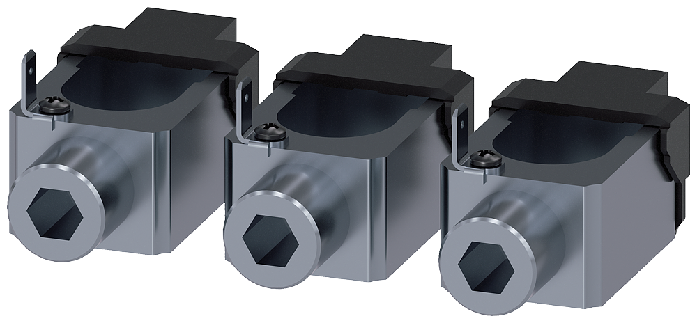 [Imagem BORNE DE CONEXÃO PARA CONDUTOR CIRCULAR TA1.2 35…185 MM² COM TOMADA DE TENSÃO 3VM92530JG12 SIEMENS]