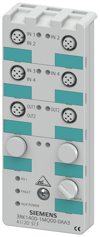 [Imagem do produto MÓD.DIG.AS-I K60,4E/2S,PNP,EMÁX200MA,S1A 3RK14001MQ000AA3 SIEMENS]