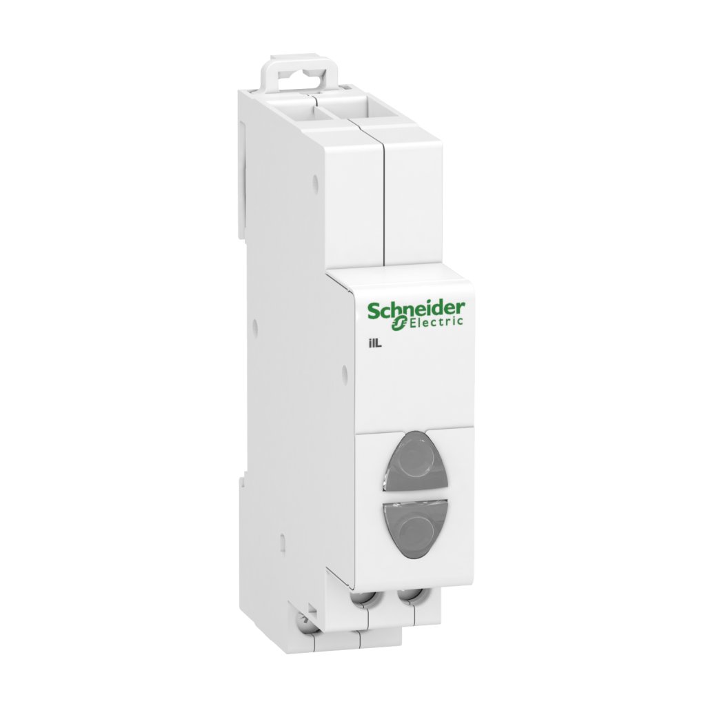 [Imagem SINALIZADOR MODULAR LUMINOSO ACTI9 IIL DUPLO BRANCO/BRANCO 110 230V A9E18328 SCHNEIDER]