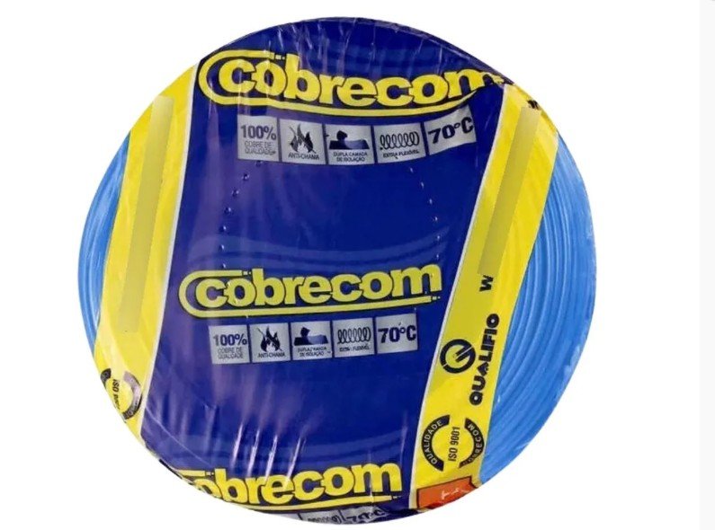 [Imagem do produto CABO FLEXICOM 2,5 MM2 ROLO 100 MT AZUL ESCURO 1150507401 COBRECOM]