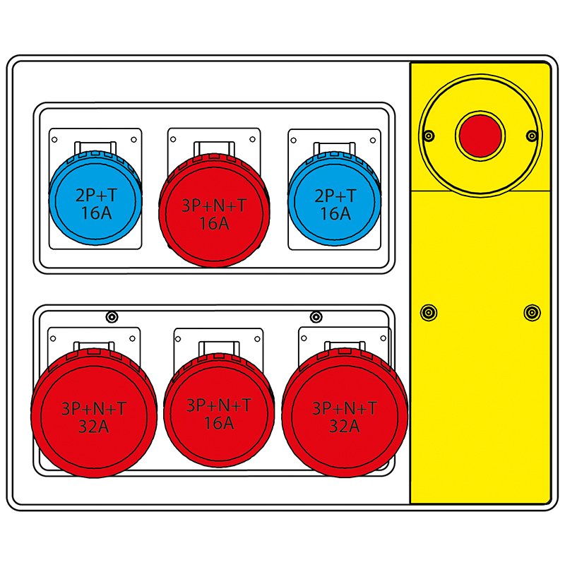 [Imagem do produto TERMINAL MBOX2 + PARADA DE EMERGÊNCIA SEM FUSÍVEL 656.7926-721 SCAME]