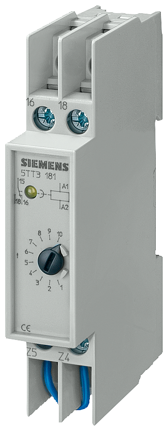 TEMPORIZADOR DE RETARDAMENTO T55 CA 230 V 10A 1W COM TAMPA TRANSPARENTE 5TT3181 SIEMENS