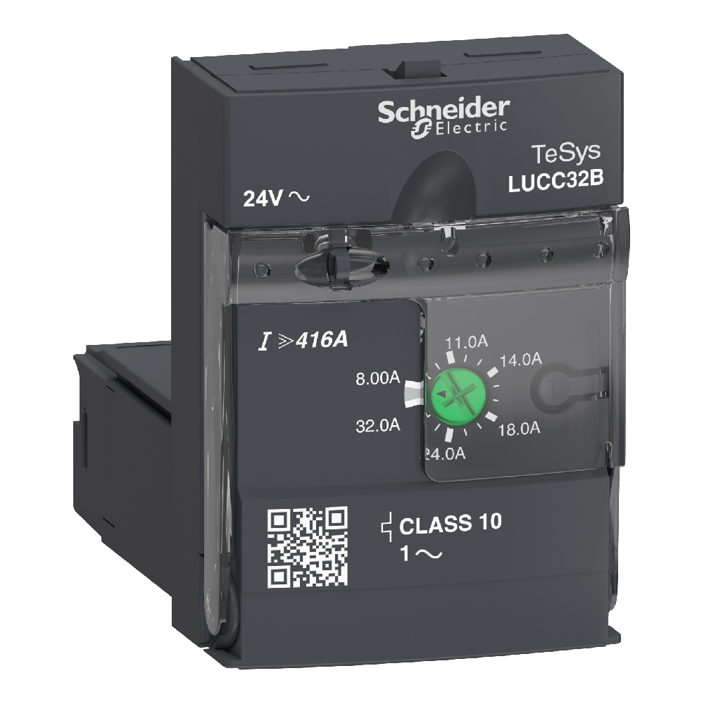 [Imagem UNIDADE DE CONTROLE AVANCADA MONOFASICO CLASSE 10 8-32A 24VCA TESYS U SCHNEIDER]