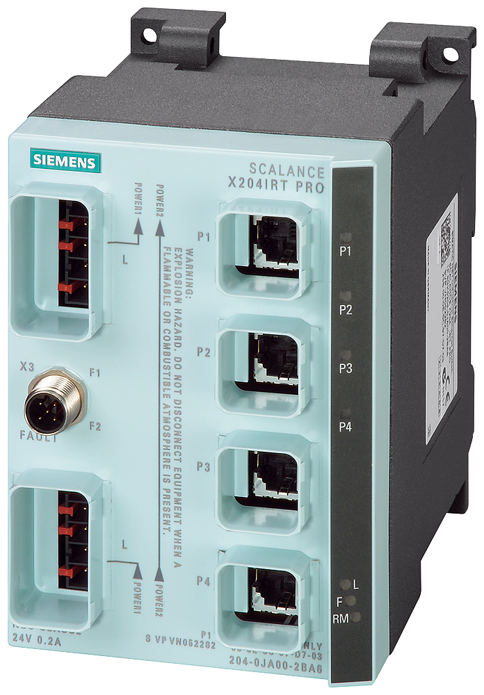 [Imagem do produto SCALANCE X204IRT PRO SWITCH GERENCIÁVEL 6GK52040JA002BA6 SIEMENS]