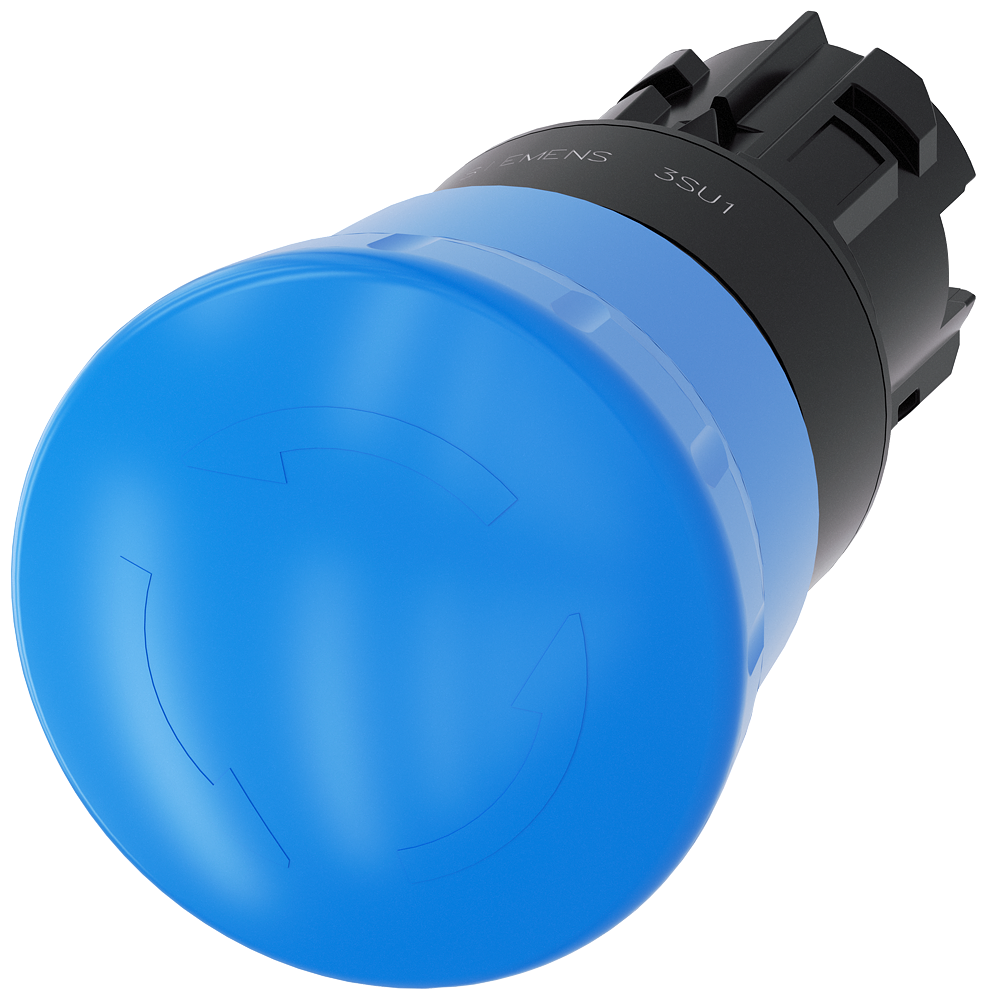 BOTÃO COGUMELO 22 MM REDONDO PLÁSTICO AZUL 40 MM ENCAIXE OBRIGATÓRIO D 3SU10001HB500AA0-ZY11 SIEMENS